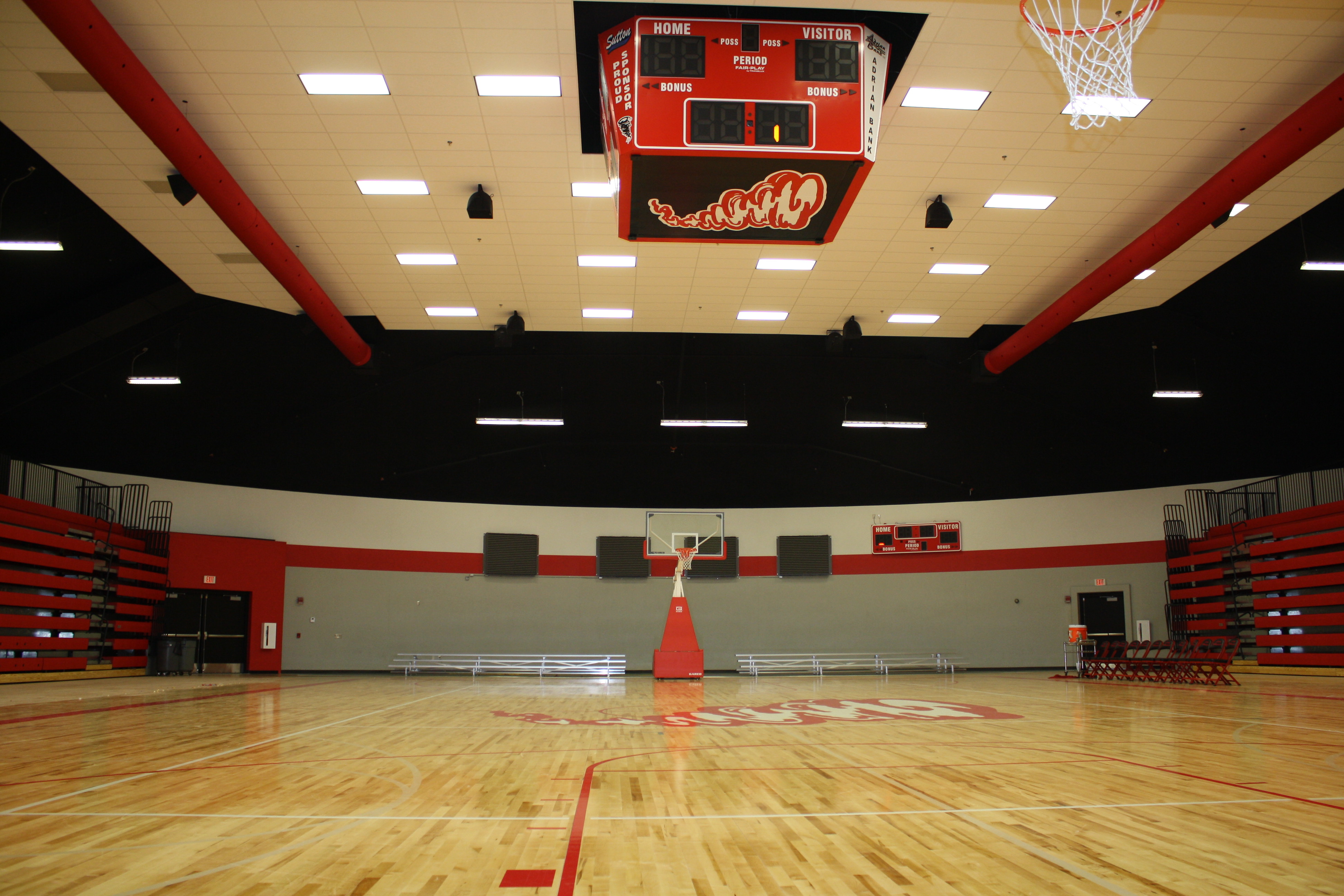 View of Archie K12 GYM interior floor MO – South Industries