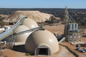frac sand storage domes